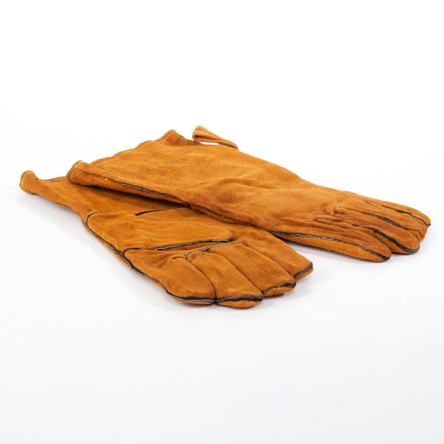 Par de guantes de parrilla de cuero de reno café