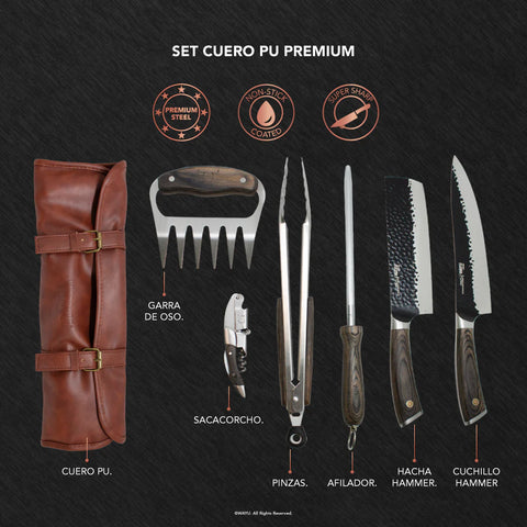Set Parrillero Wayu 6 Piezas con Estuche + Grabado