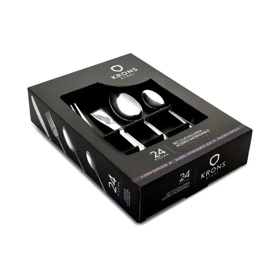 Juego de Cubiertos Krons Luna 24 Piezas Acero Inoxidable