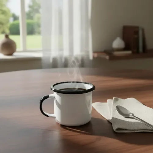 Set Vintage De Tazas Enlozadas 400ml Pack X2 Casa Y Quincho