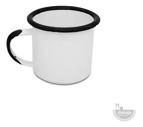 Set Vintage De Tazas Enlozadas 400ml Pack X2 Casa Y Quincho