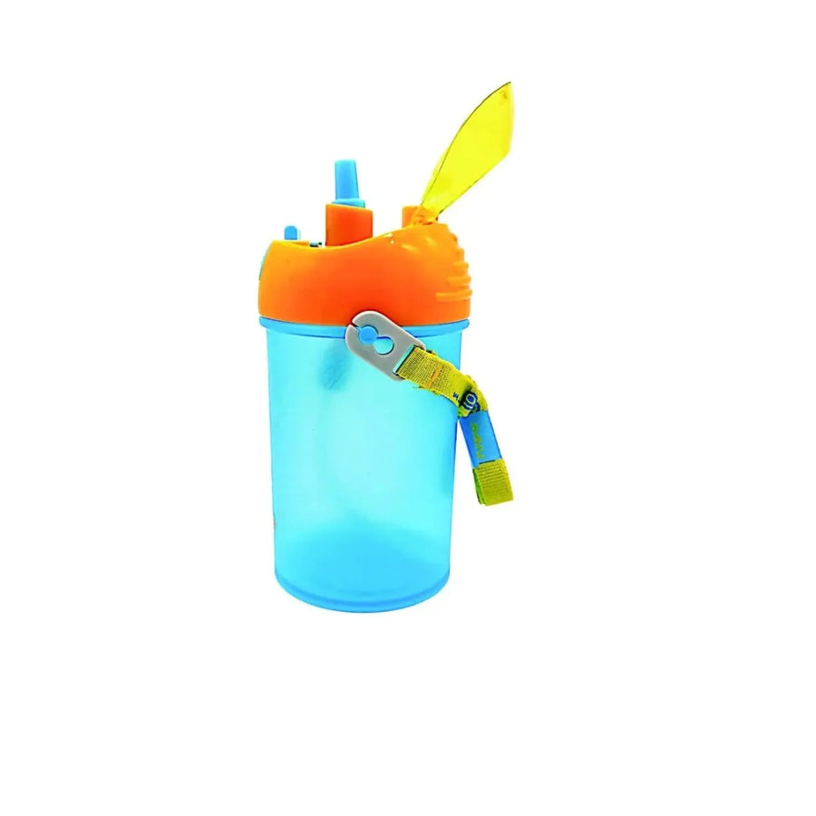 Botella Infantil Kido 250 ml con Bombilla y Correa Celeste