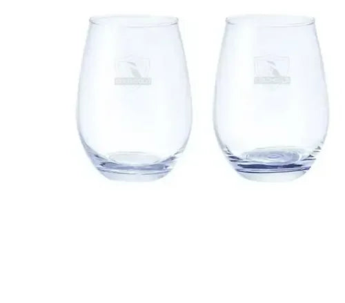 Set 2 Vasos Glasso Colo Colo Premium Bar Quincho Bbq Cristal