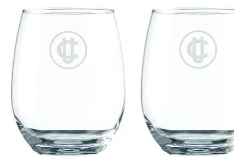 Set 2 Vasos Glasso U. Católica Premium Bar Quincho Bbq Cristal