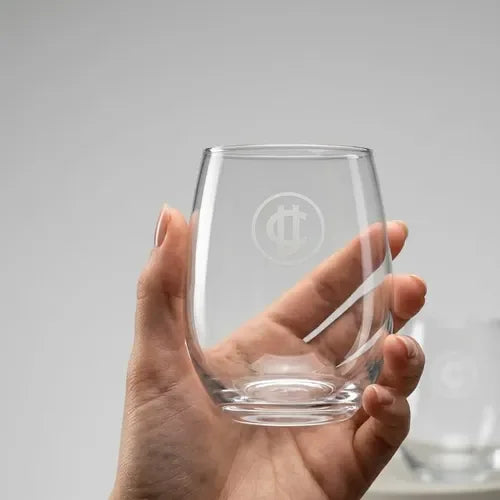 Set 2 Vasos Glasso U. Católica Premium Bar Quincho Bbq Cristal