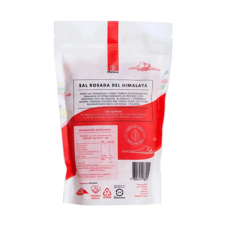 Sal Rosada del Himalaya Gruesa Manare 1 kg