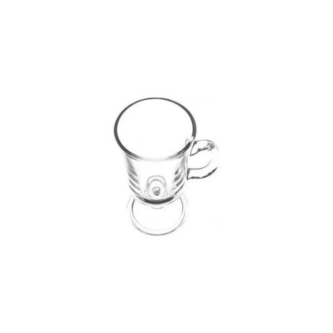 Set 4 Tazas de Vidrio con Pie 240 ml para Capuccino y Té
