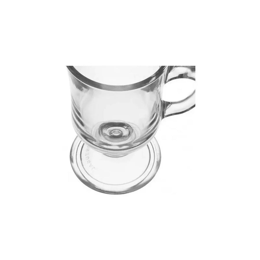 Set 4 Tazas de Vidrio con Pie 240 ml para Capuccino y Té