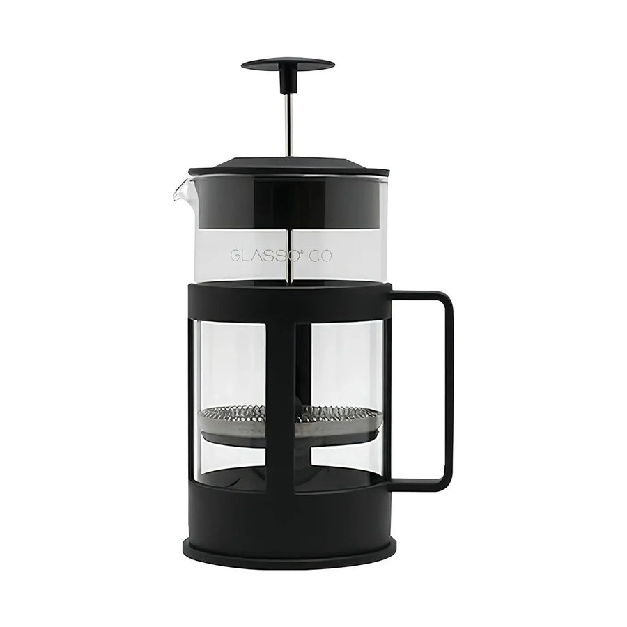 Prensa Francesa Glasso 1 Litro Negra Vidrio Borosilicato