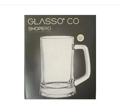 Vaso Shopero De Vidrio Glasso Para Cerveza 500ml Color Transparente Trasparente