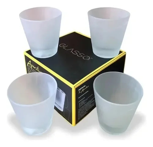 Set 4 Vasos Pisco Sour Vidrio 270ml Apto Lavavajillas Glasso