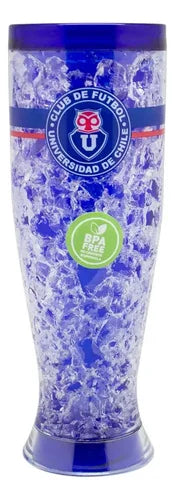 Vaso Vidrio Gel 16 Oz Azul Frozen U De Chile Licencia Titiz