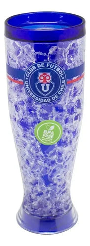 Vaso Vidrio Gel 16 Oz Azul Frozen U De Chile Licencia Titiz