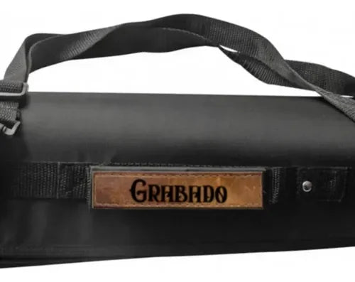Set Parrillero 10 Pzs Bbq Asado Bolso Negro + Grabado Gratis