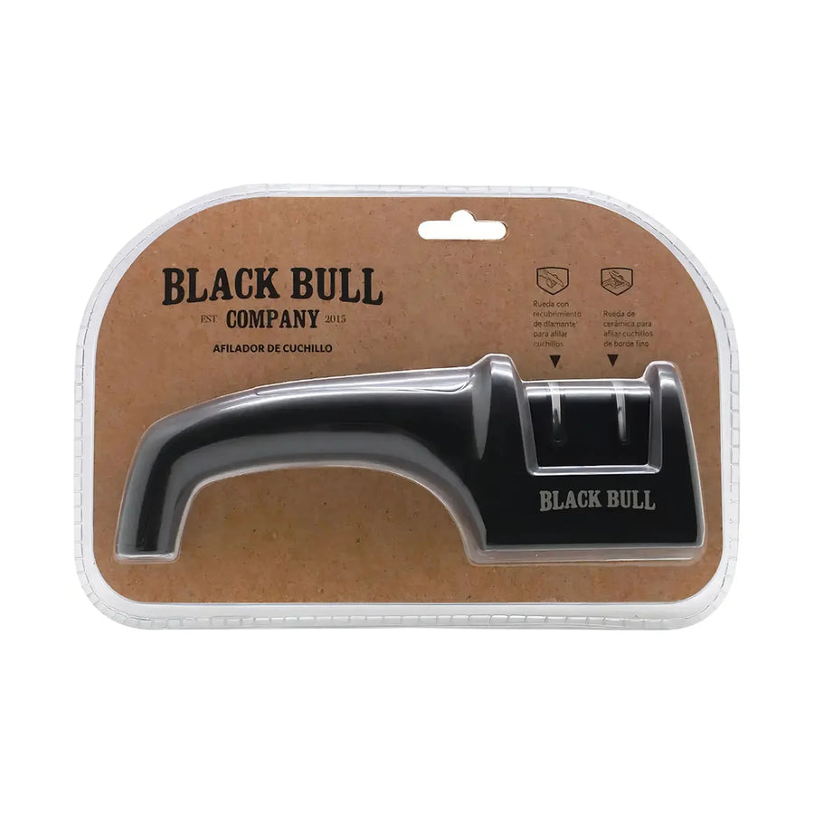 Afilador de Cuchillos Black Bull Compacto con Rueda de Diamante y Cerámica