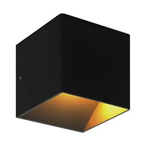 Aplique de Pared LED Cubo Negro Luz Cálida 3000K