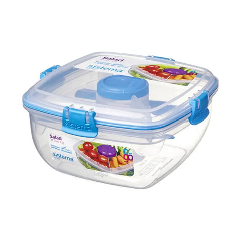 Contenedor para Ensalada Sistema To Go 1,1 L Azul