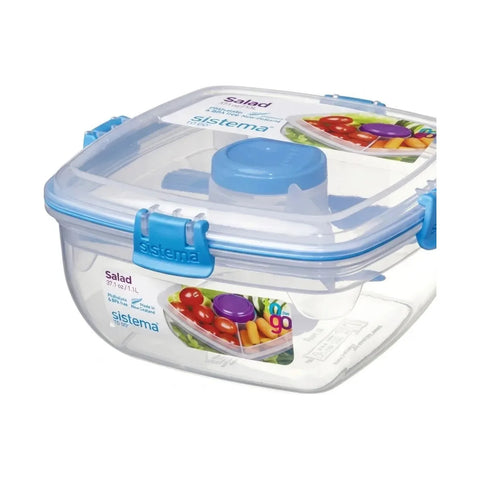 Contenedor para Ensalada Sistema To Go 1,1 L Azul
