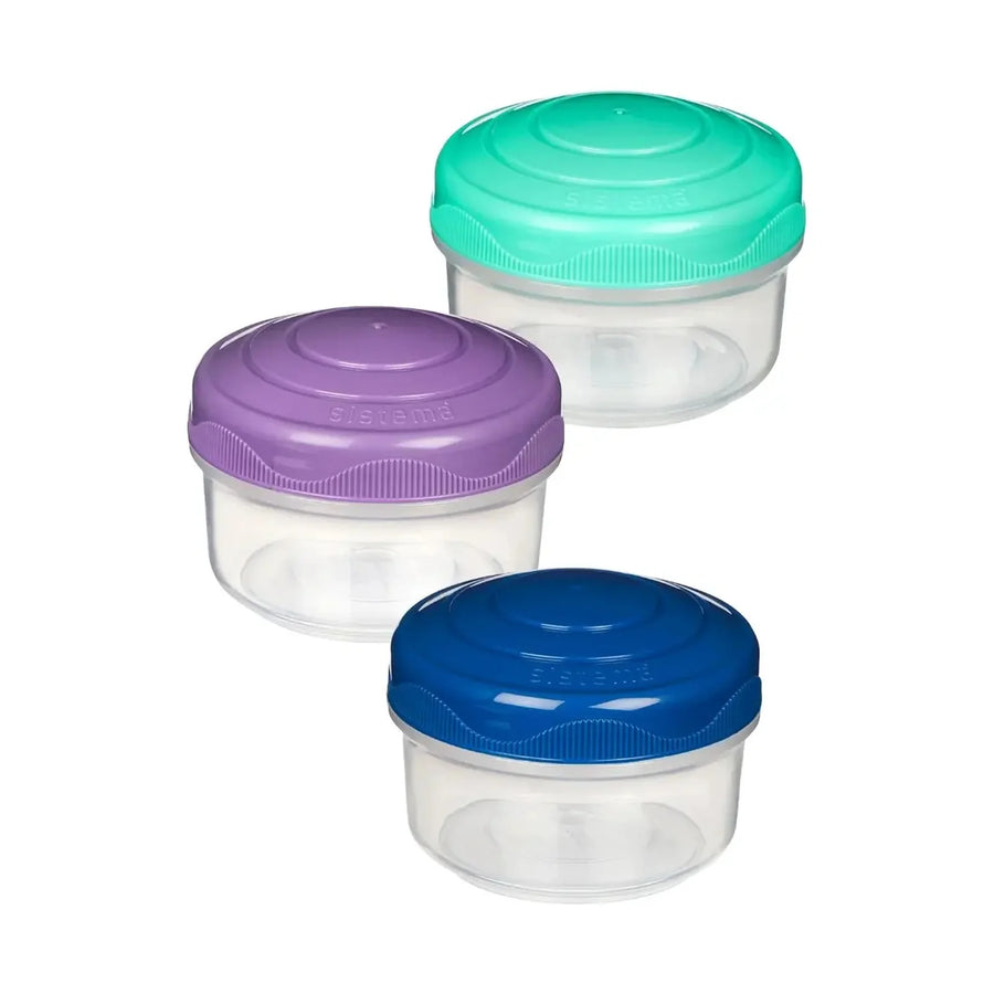 Set 3 Contenedores Sistema To Go Mini Bites 130 ml