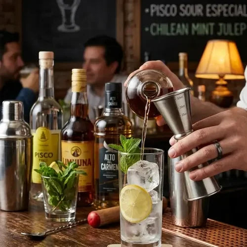 Jigger Medidor Licor Acero 25 - 50ml Coctail Trago Bar Gris