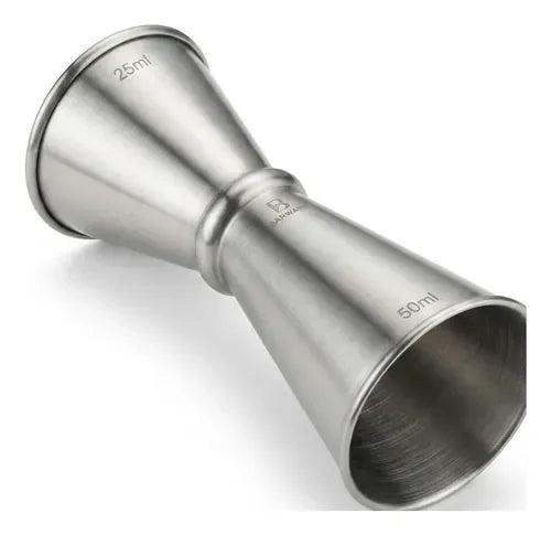 Jigger Medidor Licor Acero 25 - 50ml Coctail Trago Bar Gris