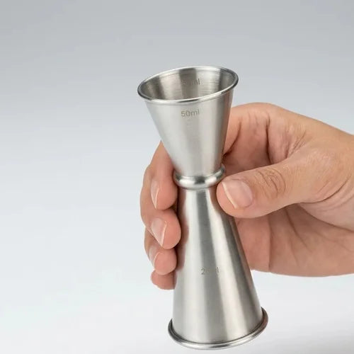 Jigger Medidor Licor Acero 25 - 50ml Coctail Trago Bar Gris