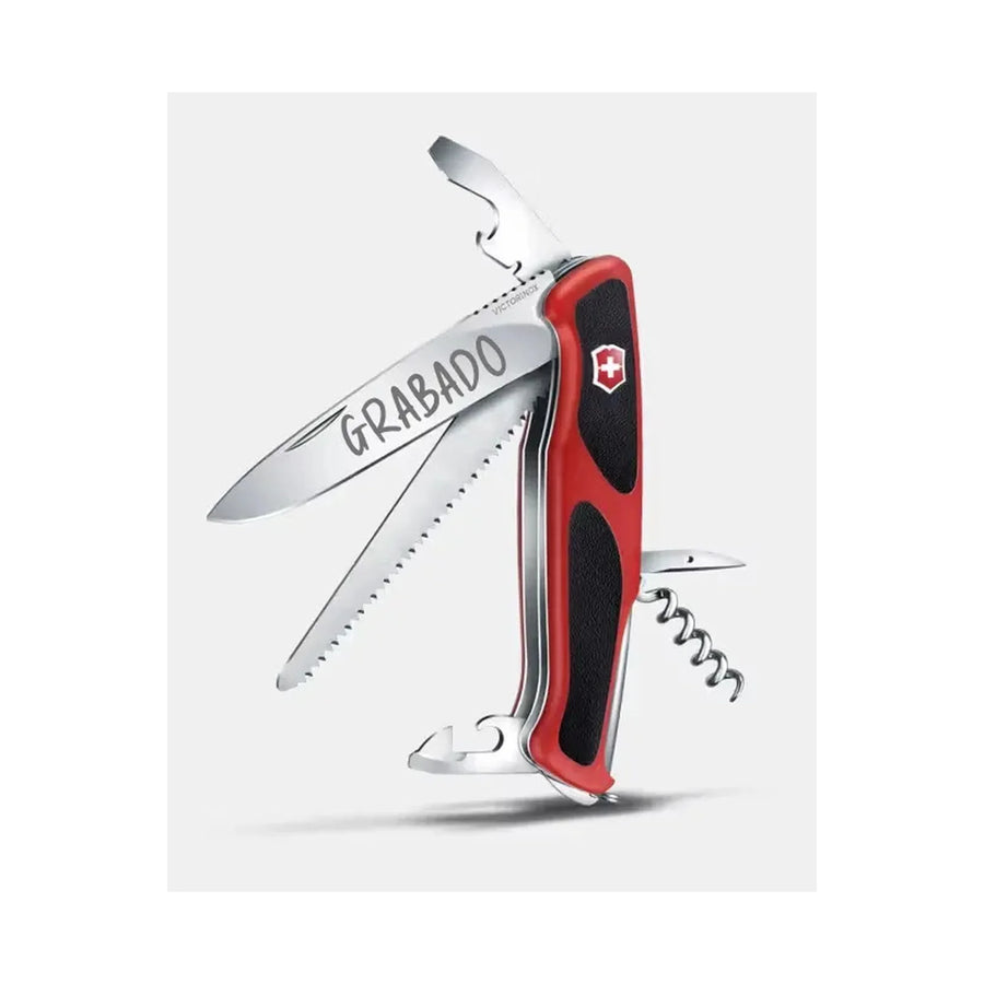 Navaja Cortapluma Victorinox Ranger Grip 55 Rojo/negro 0.9563.C + Grabado Personalizado