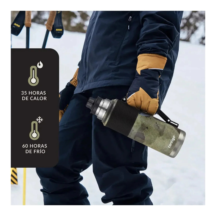 Termo Contigo 1,1 L con Tapón Cebador Camuflado + Grabado Personalizado
