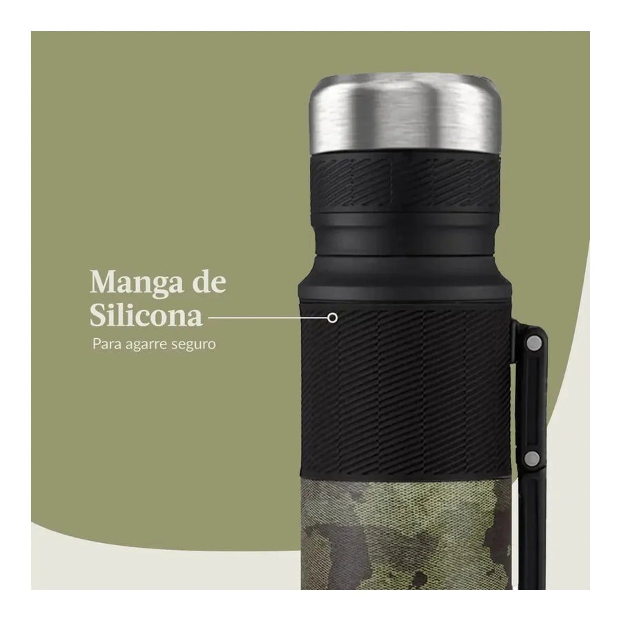 Termo Contigo 1,1 L con Tapón Cebador Camuflado + Grabado Personalizado