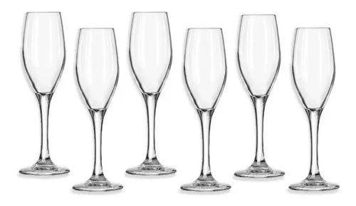 Set 6 Copas Flauta Perception - Libbey Agua