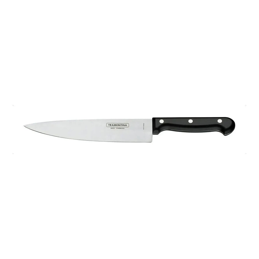 Cuchillo Chef Tramontina Ultracorte 8" Mango Negro + Grabado Personalizado