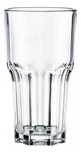 Pack 6 Vasos Vidrio 480 Ml Vicrila Siena Personalizados Apto Lavavajillas Blanco