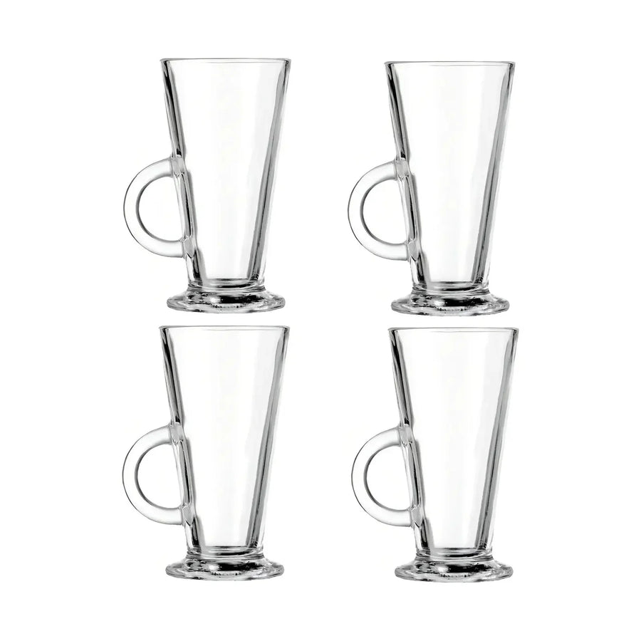 Set 4 Tazas de Vidrio Acapulco 280 ml para Café y Capuccino