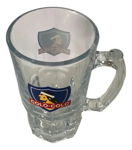 Vaso Cervecero Colo Colo De Vidrio 1 Litro