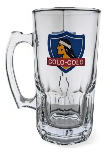Vaso Cervecero Colo Colo De Vidrio 1 Litro