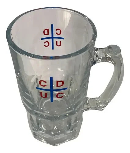 Vaso Cervecero Vidrio 1 Litro Universidad Católica Titanio Shopero