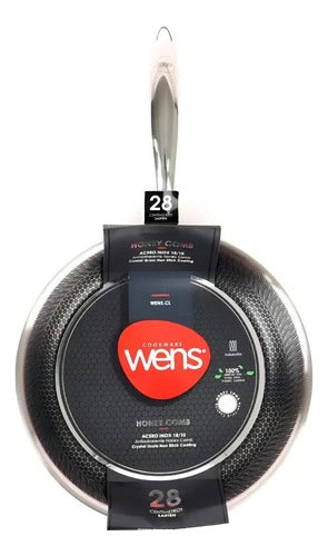 Sarten Wens 28 Cm Honeycomb Acero Inoxidable Antiadherente Color Plateado