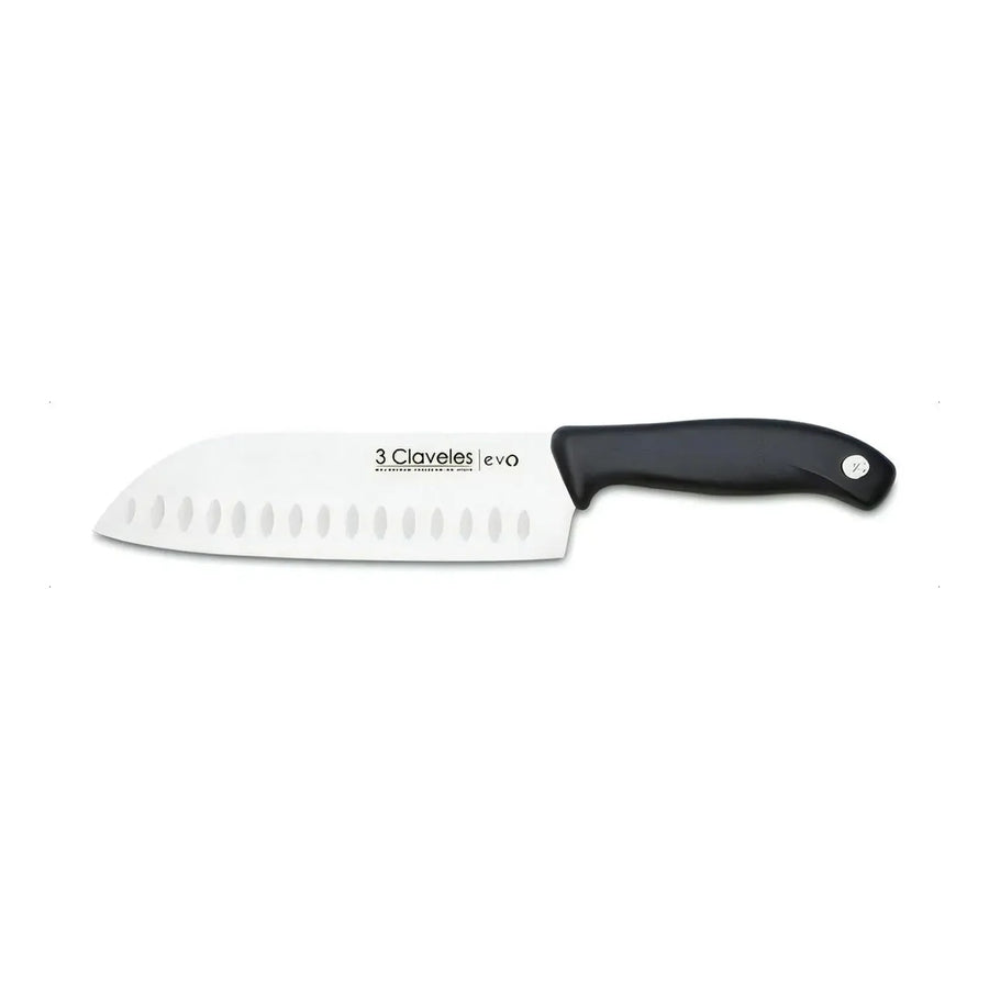 Cuchillo Santoku 3 Claveles Evo 18 cm Alveolado + Grabado Personalizado
