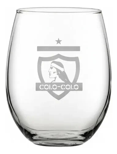 Pack X6 Vaso Copa De Vino / Cerveza Colo Colo 470ml Blanco