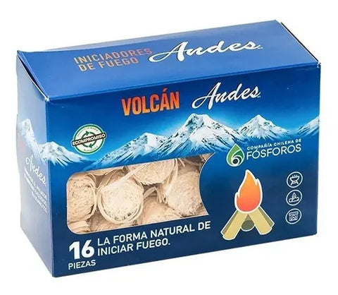 Set 3 Iniciador De Fuego Volcán Parrilla Carbón Leña Asado