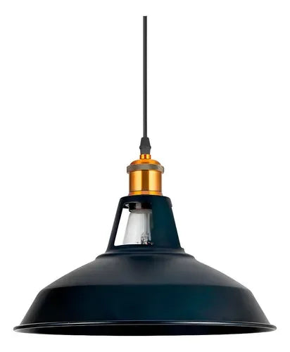 Lámpara Colgante Aluminio E27 30cm Negra - foto 2
