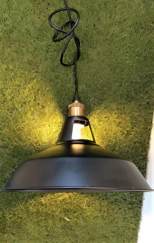 Lámpara Colgante Aluminio E27 30cm Negra - foto 3