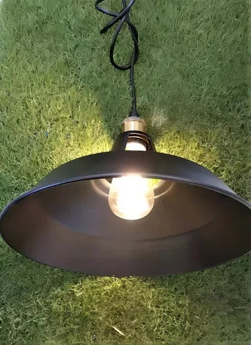 Lámpara Colgante Aluminio E27 30cm Negra - foto 4