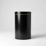 Lata Yerbera Cinlíndrica Negra Mate Matero + Grabado Laser Negro