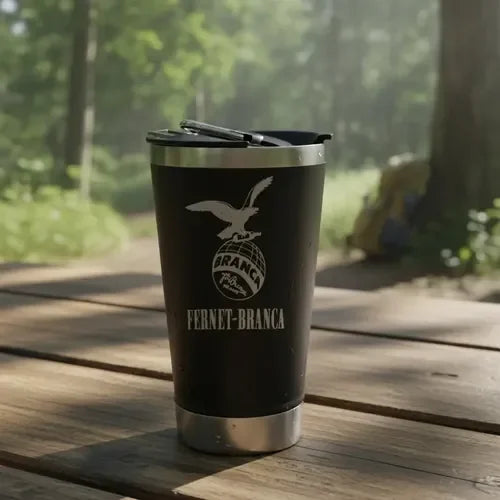 Vaso Térmico Fernet Branca Extra Grande 600ml Negro Negro Fernet