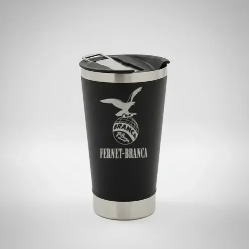 Vaso Térmico Fernet Branca Extra Grande 600ml Negro Negro Fernet