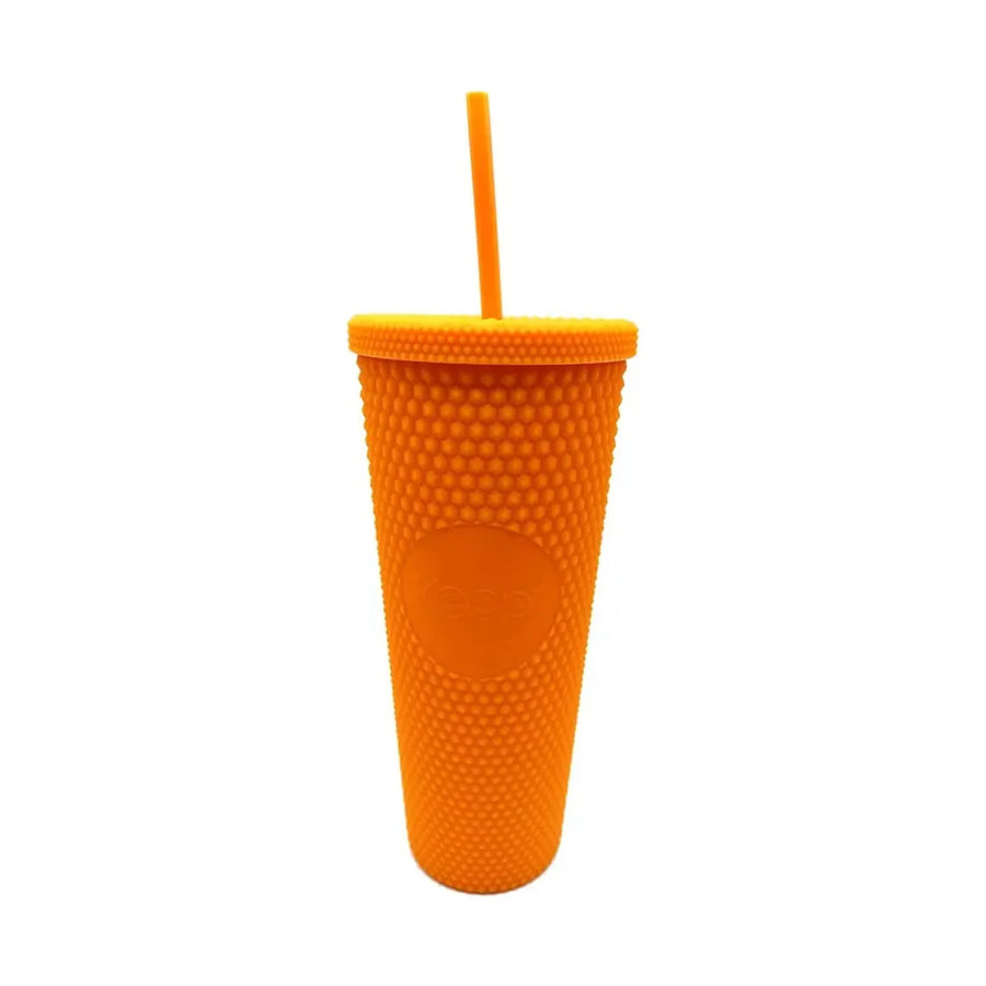 Vaso Tumbler Keep 710 ml con Bombilla Amarillo + Grabado Personalizado