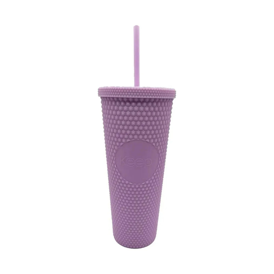 Vaso Tumbler Keep 710 ml con Bombilla Morado + Grabado Personalizado