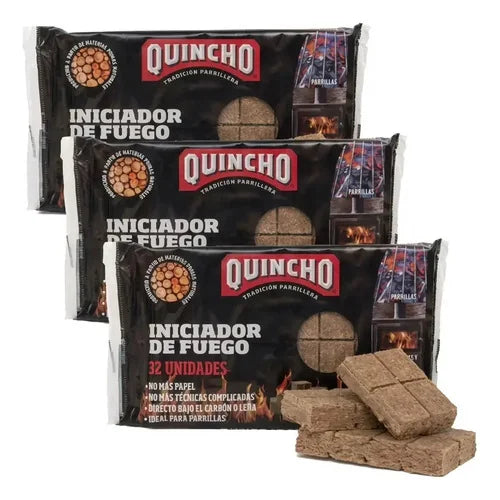 Set Iniciador de Fuego x3 Parrilla Carbón y Leña