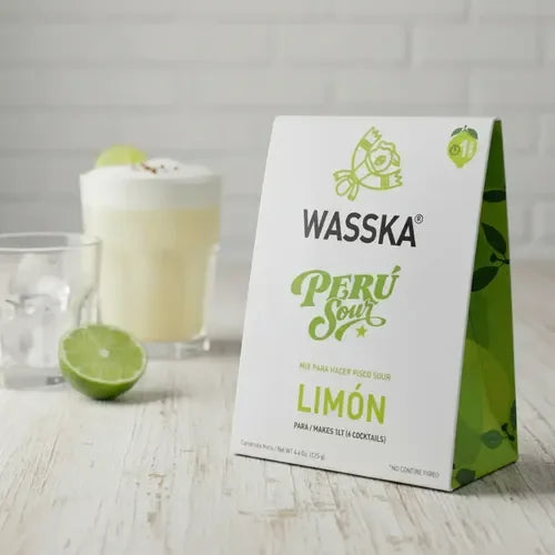 Mix Para Pisco Sour Peruano Wasska Pack X2 Sabor Limón